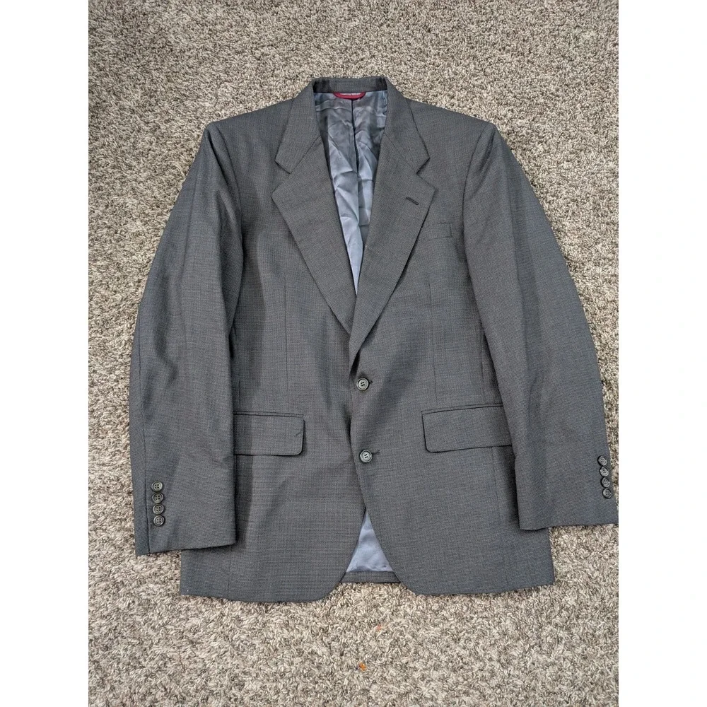 Jos. A. Bank Executive Collection Blazer Jacket Suit‎ Coat Size 40 Gray Wool USA
